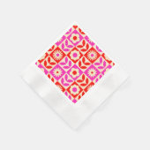 Lebhaftes Retro-Muster Serviette (Ecke)