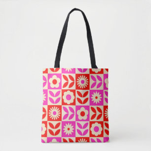 Lebhaftes Retro-Muster Tasche