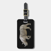 Lebhaftes Rhinocerose Gepäckanhänger (Vorderseite vertikal)