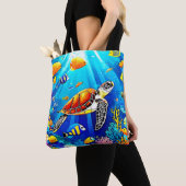 Lebhaftes Riff: Schildkrötenreich Tasche (Von Nahem)