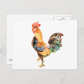 Lebhaftes Rooster Postkarte (Vorne/Hinten)