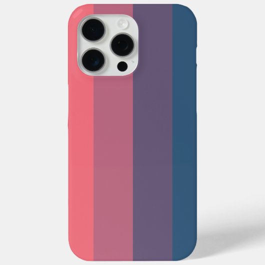 Lebhaftes rosa bis blaue glänzende Streifendesign Case-Mate iPhone Hülle (Rückseite)