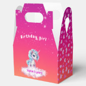 Lebhaftes Rosa Einhorn, Herz und Sterne Geschenkschachtel (Geöffnet)