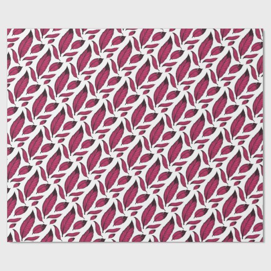 Lebhaftes rosa Federmuster Geschenkpapier (Flach)