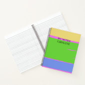 Lebhaftes rosa, gelbes Design Personalisieren von Notizblock (Innenseite)