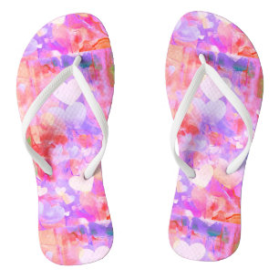 Lebhaftes, rosa, hartes Paar von Flip Flops Badesandalen