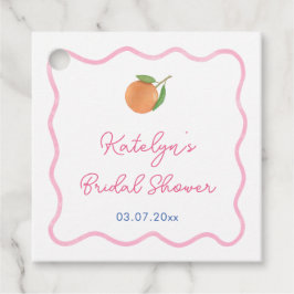 Lebhaftes rosa Kobalt Blaues Zitrusfrüchte-Brautpa Geschenkanhänger