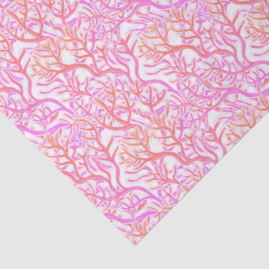 Lebhaftes rosa Korallenriff-Gewehrpapier Seidenpapier (Ausschnitt)