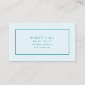 Lebhaftes rosa Rosen Blumenmuster auf Minze Visitenkarte (Rückseite)