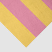 Lebhaftes rosa und gelbes vertikal gestreiftes Mus Seidenpapier (Detail)