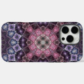 Lebhaftes rosa und Lila Mandala-Webmuster Case-Mate iPhone Hülle (Rückseite (Horizontal))