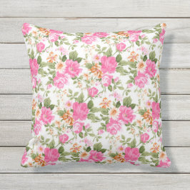 Lebhaftes, rosa, Viktorianisches Rose Kissen