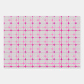 Lebhaftes rosa Wrapping Paper in Set von 3 Designs Geschenkpapier Set (Vorderseite 2)