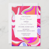 Lebhaftes rosafarbenes Brautparty Einladung (Vorderseite)