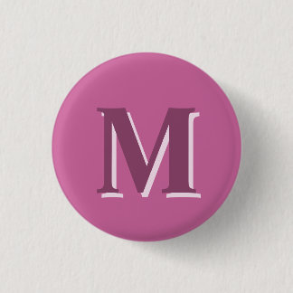 lebhaftes rosafarbenes Monogramm, Button