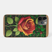 Lebhaftes Rot- und Gelbrosendesign Case-Mate iPhone Hülle (Rückseite (Horizontal))