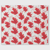 Lebhaftes rotes Ahornleaf-Muster Geschenkpapier (Flach)