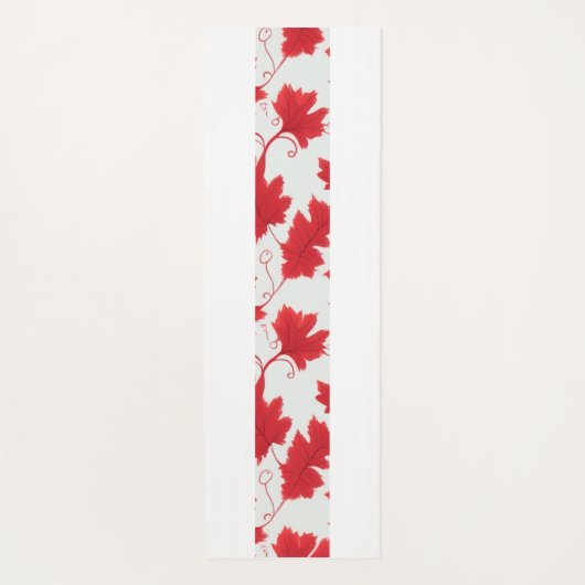 Lebhaftes rotes Ahornleaf-Muster Yogamatte (Rückseite)