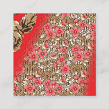 Lebhaftes rotes Gewebe, mit viel Blumen und