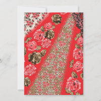 Lebhaftes rotes Gewebe, mit viel Blumen und