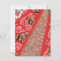 Lebhaftes rotes Gewebe, mit viel Blumen und