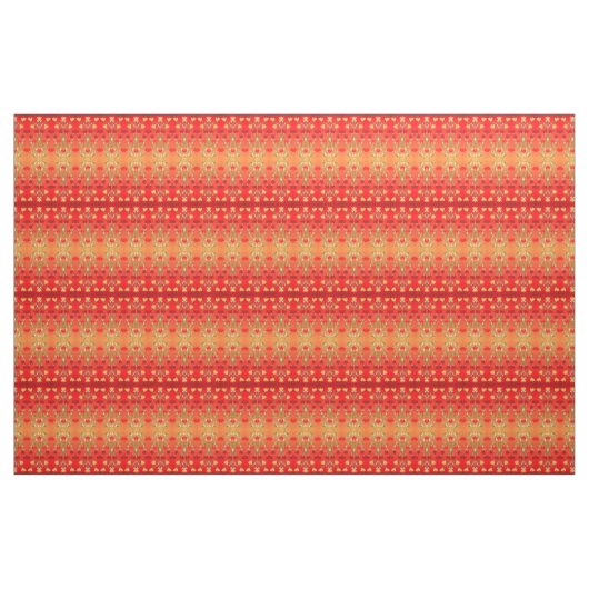 Lebhaftes rotes Gold mit Grün Stoff (Yard (91,4 cm))