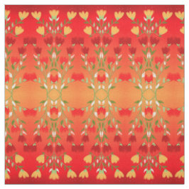 Lebhaftes rotes Gold mit Grün Stoff