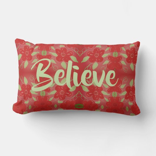 Lebhaftes Rotes Kissen (Vorderseite)