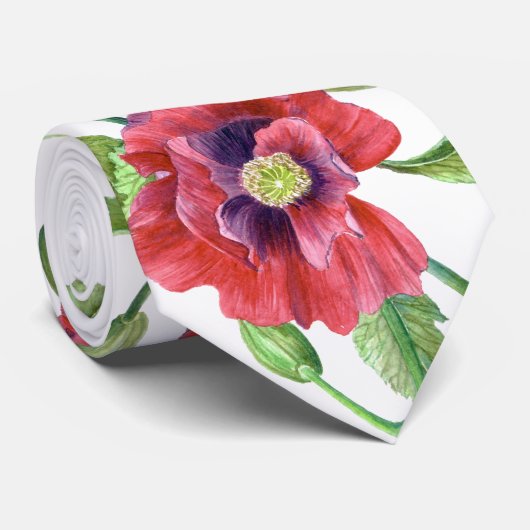 Lebhaftes rotes Muster Krawatte (Gerollt)