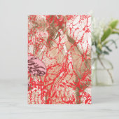 Lebhaftes rotes Stoffdesign mit eigenem Boden Einladung (Stehend Vorderseite)