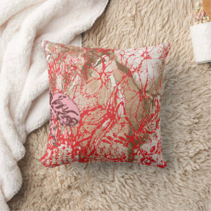 Lebhaftes rotes Stoffdesign mit eigenem Boden Kissen