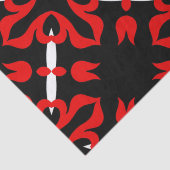 Lebhaftes rotes und weißes japanisches Muster Seidenpapier (Detail)