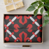 Lebhaftes rotes und weißes japanisches Muster Seidenpapier (Geschenk)