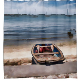 Lebhaftes Row-Boot Duschvorhang