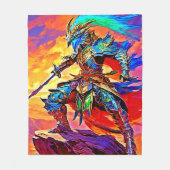 Lebhaftes Rüstungsheld Fleecedecke (Vorderseite)