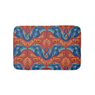 Lebhaftes Safari Tapestry-Muster - Der weiße Lotus Badematte
