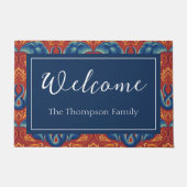 Lebhaftes Safari Tapestry-Muster - Der weiße Lotus Fußmatte (Vorderseite)