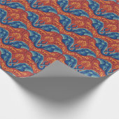 Lebhaftes Safari Tapestry-Muster - Der weiße Lotus Geschenkpapier (Ecke)