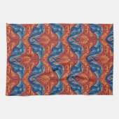 Lebhaftes Safari Tapestry-Muster - Der weiße Lotus Geschirrtuch (Horizontal)