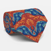 Lebhaftes Safari Tapestry-Muster - Der weiße Lotus Krawatte (Gerollt)