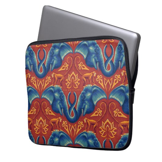 Lebhaftes Safari Tapestry-Muster - Der weiße Lotus Laptopschutzhülle (Vorderseite Links)