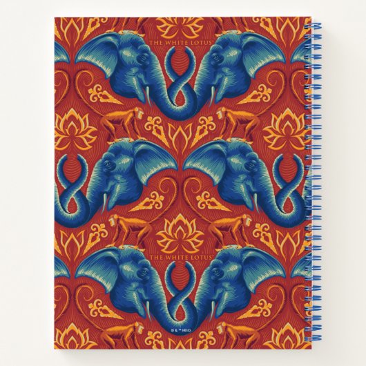 Lebhaftes Safari Tapestry-Muster - Der weiße Lotus Notizblock (Rückseite)