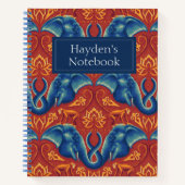 Lebhaftes Safari Tapestry-Muster - Der weiße Lotus Notizblock (Vorderseite)