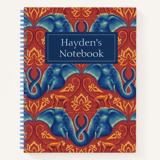 Lebhaftes Safari Tapestry-Muster - Der weiße Lotus Notizblock (Vorderseite)