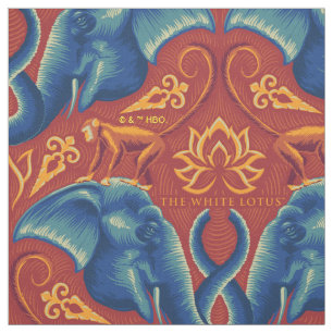 Lebhaftes Safari Tapestry-Muster - Der weiße Lotus Stoff