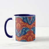 Lebhaftes Safari Tapestry-Muster - Der weiße Lotus Tasse (Links)