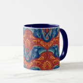 Lebhaftes Safari Tapestry-Muster - Der weiße Lotus Tasse (VorderseiteRechts)