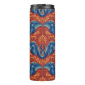 Lebhaftes Safari Tapestry-Muster - Der weiße Lotus Thermosbecher (Rückseite)