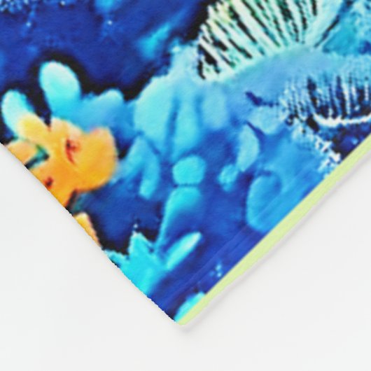 Lebhaftes Schildkrötenriff Fleecedecke (Ecke)