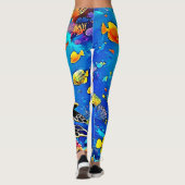 Lebhaftes Schildkrötenriff Leggings (Rückseite)